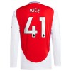 Camiseta de fútbol Manga Larga Arsenal Rice 41 Primera Equipación 2024-25 - Hombre